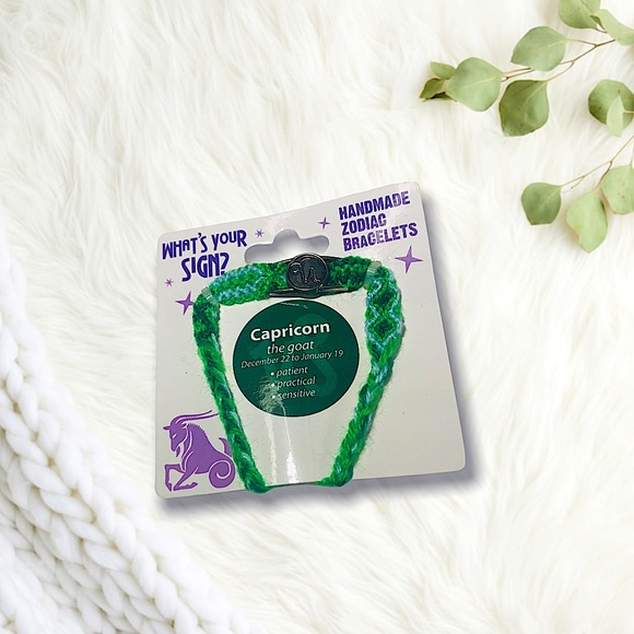 Capricorn EARTH  The GOAT Astrological Zodiac Sign Handmade Retro Bracelet - Picture 1 of 4